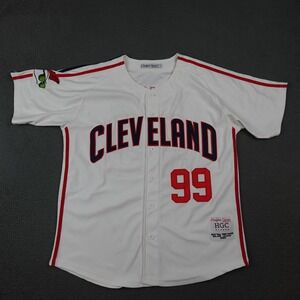 Cleveland Giants Jersey Mens Large White MLB Ricky Vaughn 99 Headgear Classics